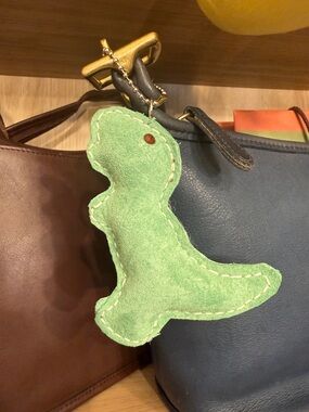Hand Crafted Suede Dino Charm